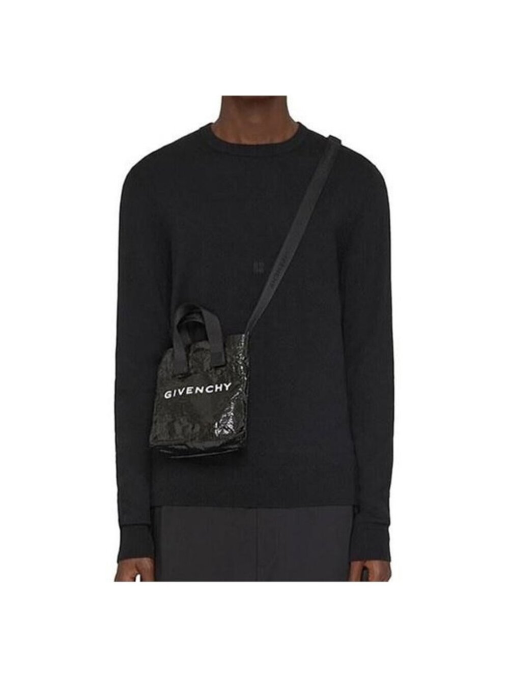 New Authentic GIVENCHY Black Mini Leather Tote Bag